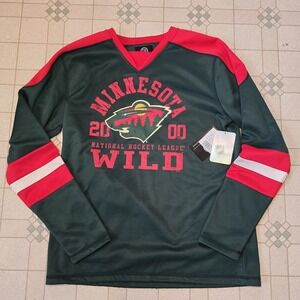 Minnesota Wild NHL G III sports by carl banks NWT XL Womens Hockey Green Red